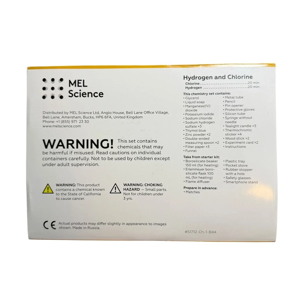 MEL Science Hydrogen and Chlorine Chemistry‎ Kit Homeschool Educational STEM